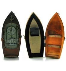 Ключница с часами «Лодка» (29×14×8 см) купить в интернет магазине подарков ПраздникШоп