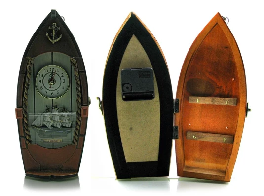 Ключница с часами «Лодка» (29×14×8 см) купить в интернет магазине подарков ПраздникШоп