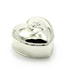 Шкатулка для украшений «Сердечко» (6×6×3 см)«Серебро» купить в интернет магазине подарков ПраздникШоп