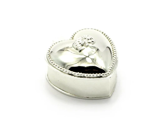 Шкатулка для украшений «Сердечко» (6×6×3 см)«Серебро» купить в интернет магазине подарков ПраздникШоп