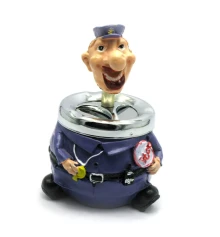 Пепельница полимер с крышкой «Полицейский» (13.5×10.5×8.5 см) купить в интернет магазине подарков ПраздникШоп