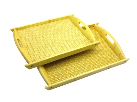 Подносы бамбуковые (н-р 2 шт.) (37×27×2.5 см 33×24.5×2.5 см) купить в интернет магазине подарков ПраздникШоп