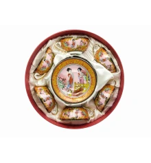 Сервиз круглый фарфор (70мл) (6CCS112-1)6 чашек+6 блюдец «Девушки» (h-4 см купить в интернет магазине подарков ПраздникШоп