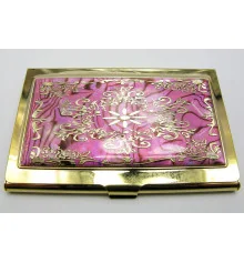 Визитница «Узор» золото (9.5×6.5×0.5 см)19306 D купить в интернет магазине подарков ПраздникШоп