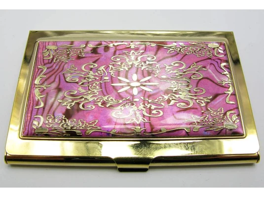 Визитница «Узор» золото (9.5×6.5×0.5 см)19306 D купить в интернет магазине подарков ПраздникШоп