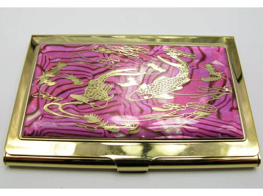 Визитница «Узор» золото (9.5×6.5×0.5 см)19306 H купить в интернет магазине подарков ПраздникШоп