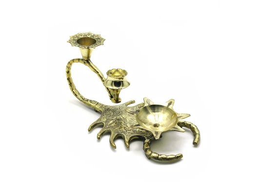 Подсвечник «Скорпион» бронзовый (15.5×9×7.5 см) купить в интернет магазине подарков ПраздникШоп