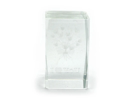 Параллелограмм хрустальный с голограммой (5×8CM) купить в интернет магазине подарков ПраздникШоп