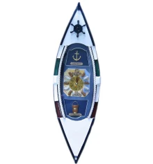 Ключница Лодка с часами (49.5×15×10 см) купить в интернет магазине подарков ПраздникШоп