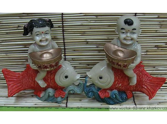 Рыба с детьми (11×12×5 см) купить в интернет магазине подарков ПраздникШоп