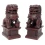 Китайские львы пара каменная крошка коричневые (10.5×6.5×4.5 см) купить в интернет магазине подарков ПраздникШоп