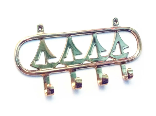 Вешалка-ключница для одежды бронза «Парусники» (18×8×2 см) купить в интернет магазине подарков ПраздникШоп