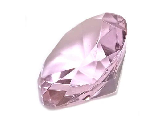 Кристалл хрустальный розовый (8 см) купить в интернет магазине подарков ПраздникШоп