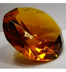 Кристалл хрустальный «янтарь» (10 см) купить в интернет магазине подарков ПраздникШоп