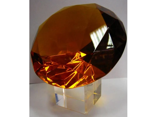 Кристалл хрустальный «янтарь» (12 см) купить в интернет магазине подарков ПраздникШоп