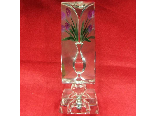 Призма хрустальная «ваза с цветами» купить в интернет магазине подарков ПраздникШоп