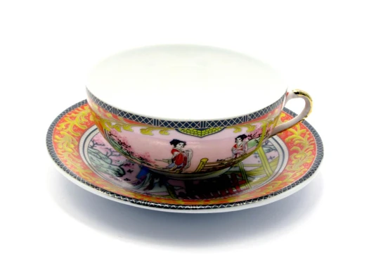 Чашка+блюдце фарфор (150мл) (SBS112-4) «Золотой» (h-4.5 см купить в интернет магазине подарков ПраздникШоп