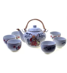 Сервиз фарфор (TSR6022) 1 чайник+6 чашек «Шоусин» (200/800 мл купить в интернет магазине подарков ПраздникШоп