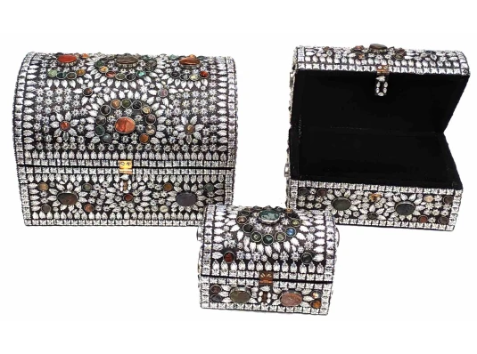 Сундуки с камнями набор (3 шт.) (33×23×23 см 27×17×17 см 18×12×12 см) купить в интернет магазине подарков ПраздникШоп