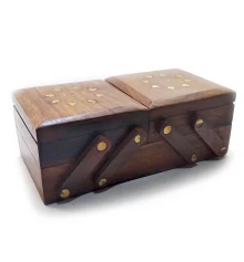 Шкатулка раздвижная 3 отделения (20.5×10.5×7.5 см) (7«Х 4») купить в интернет магазине подарков ПраздникШоп