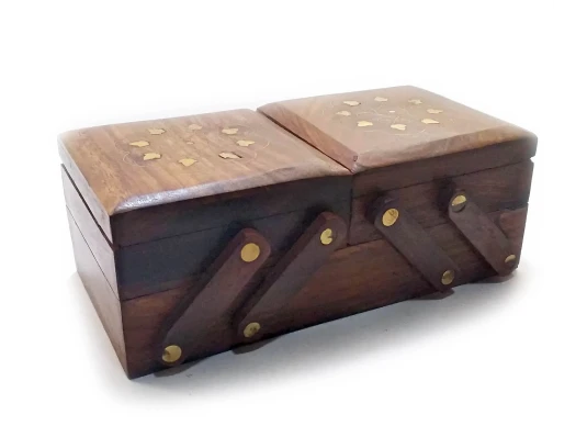 Шкатулка раздвижная 3 отделения (20.5×10.5×7.5 см) (7«Х 4») купить в интернет магазине подарков ПраздникШоп