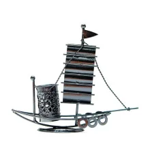 Техно-арт подставка под ручки «Парусник» металл (17×20×5.5 см) купить в интернет магазине подарков ПраздникШоп