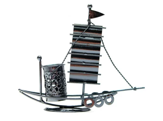 Техно-арт подставка под ручки «Парусник» металл (17×20×5.5 см) купить в интернет магазине подарков ПраздникШоп