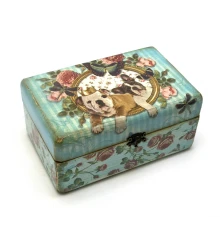 Шкатулка дерево «Щеночки» (дуб купить в интернет магазине подарков ПраздникШоп