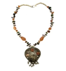 Ожерелье с каменьями агата и кулоном «Капля» (57 см) купить в интернет магазине подарков ПраздникШоп