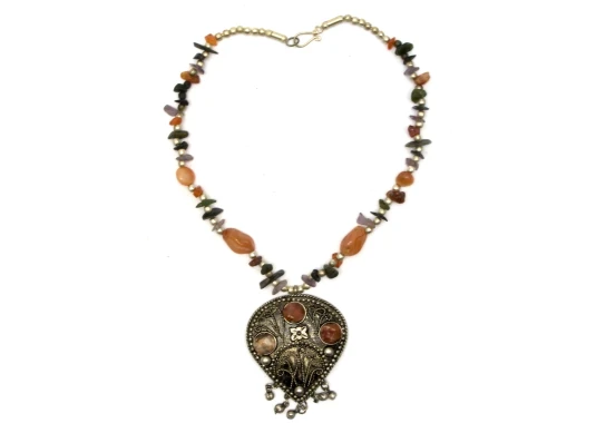 Ожерелье с каменьями агата и кулоном «Капля» (57 см) купить в интернет магазине подарков ПраздникШоп