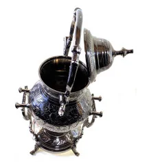 Чайник бронзовый с горелкой на подставке«Хром» (30.5×19×16 см) купить в интернет магазине подарков ПраздникШоп