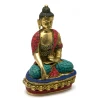 Будда бронзовый бирюза, кораллы (21×13×9 см)