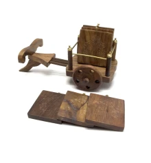 Подстаканник «Телега» розовое дерево (25×11.5×10.5 см) купить в интернет магазине подарков ПраздникШоп