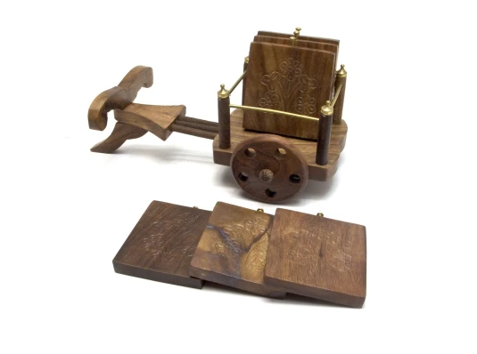 Подстаканник «Телега» розовое дерево (25×11.5×10.5 см) купить в интернет магазине подарков ПраздникШоп