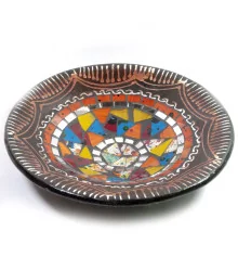 Блюдо терракотовое с мозаикой (d- 20 h-4 см) купить в интернет магазине подарков ПраздникШоп