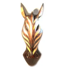 Маска «Зебра» расписная деревянная (41×14×6 см) купить в интернет магазине подарков ПраздникШоп