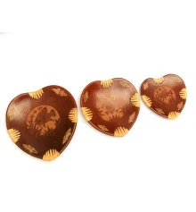 Блюда терракотовые «Сердечки» набор 3 шт. (30×29×3 см 24×25×3 см 19×19×3 см) купить в интернет магазине подарков ПраздникШоп