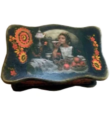 Шкатулка для чайных пакетов «Чаепитие» (26×15 см) из массива дерева купить в интернет магазине подарков ПраздникШоп