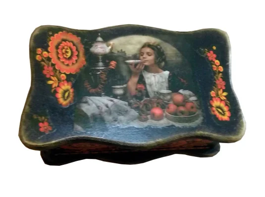 Шкатулка для чайных пакетов «Чаепитие» (26×15 см) из массива дерева купить в интернет магазине подарков ПраздникШоп