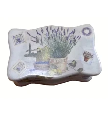 Шкатулка для чайных пакетов «Лаванда» (26×15 см) из массива дерева купить в интернет магазине подарков ПраздникШоп