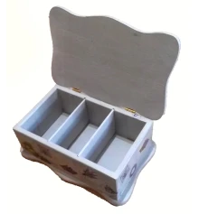 Шкатулка для чайных пакетов «Лаванда» (26×15 см) из массива дерева купить в интернет магазине подарков ПраздникШоп