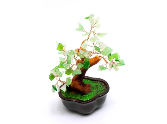 Дерево с камнями (12 см) зеленое купить в интернет магазине подарков ПраздникШоп