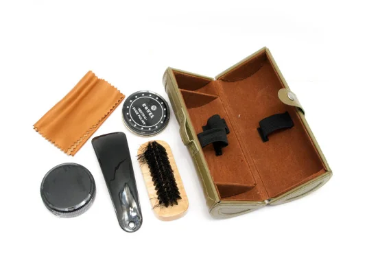 Дорожный набор для ухода за обувью коричневый (16.5×7×7 см) купить в интернет магазине подарков ПраздникШоп
