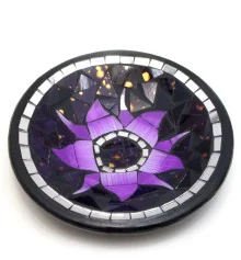 Блюдо терракотовое с мозаикой «Лотос» (d- 20 h-4 см) купить в интернет магазине подарков ПраздникШоп