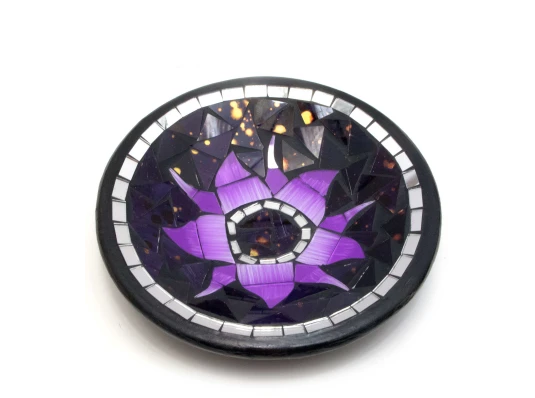 Блюдо терракотовое с мозаикой «Лотос» (d- 20 h-4 см) купить в интернет магазине подарков ПраздникШоп