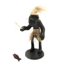 Папуас «Рыбак» дерево (16×15×7 см) купить в интернет магазине подарков ПраздникШоп