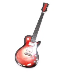 Гитара миниатюра дерево красная (24×8×1.5 см) купить в интернет магазине подарков ПраздникШоп