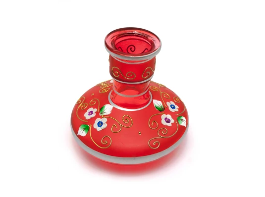 Колба для кальяна стекло красная (13.5×13×13 см d-4 см) купить в интернет магазине подарков ПраздникШоп