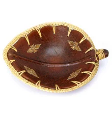 Блюдо терракотовое «Лист» (25×20×6 см) купить в интернет магазине подарков ПраздникШоп