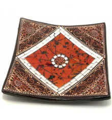 Блюдо терракотовое с мозаикой (19×19×4 см) A купить в интернет магазине подарков ПраздникШоп